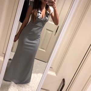 Lulus Light Grey Formal Dress